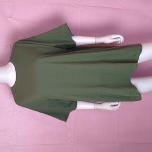 Nasty Gal Easy Does It 100% Cotton Short Sleeve Tee Shirt Dress One Size Khaki